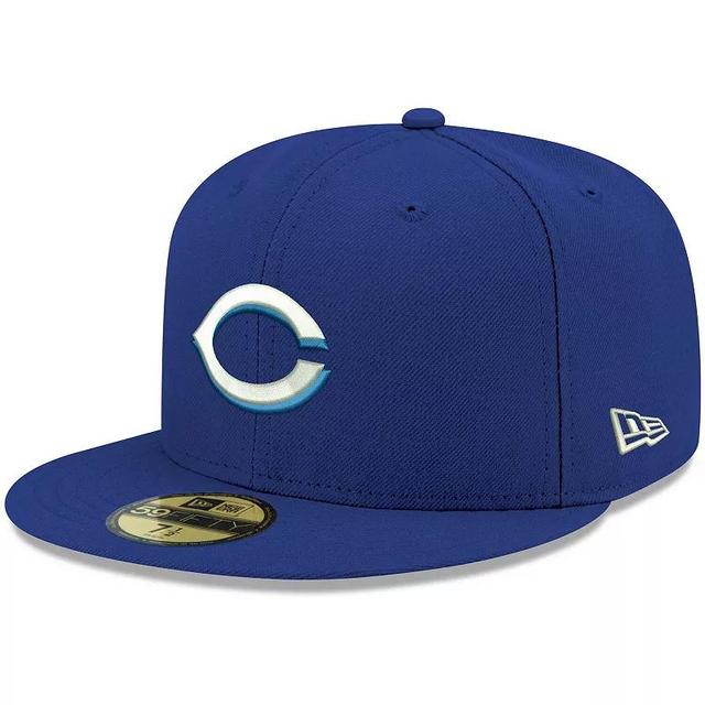 Mens New Era Cardinal Chicago Cubs Logo White 59FIFTY Fitted Hat Product Image