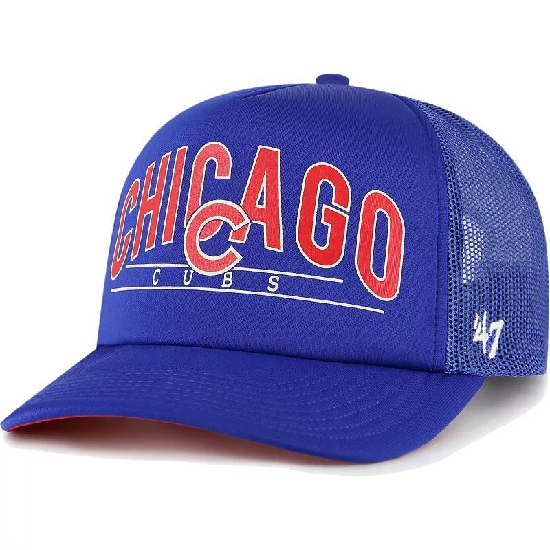 Mens 47 Royal Chicago Cubs Backhaul Foam Trucker Snapback Hat Product Image