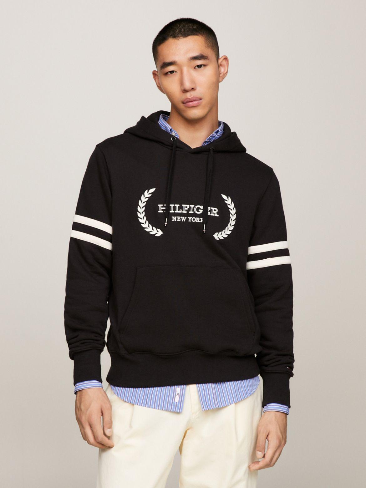 Tommy Hilfiger Men's Embroidered Hilfiger Laurel Logo Hoodie Product Image