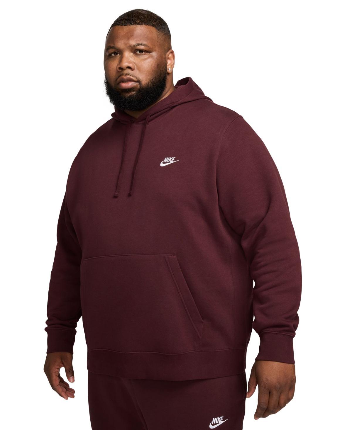 Nike Club Fleece hoodie in gray heather Product Image