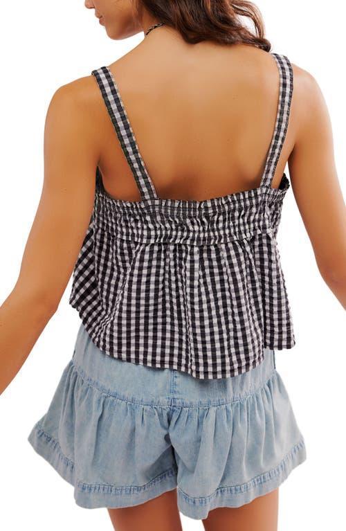 Picnic Party Cotton Gingham Camisole In Black Combo Product Image