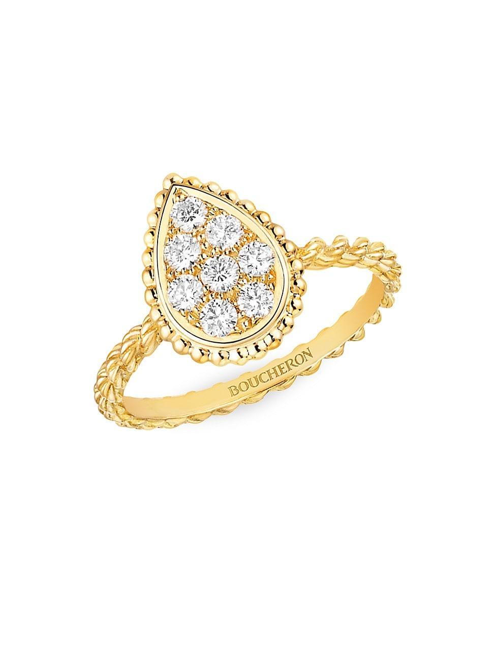 Womens Serpent Bohme 18K Yellow Gold & Diamond Small Ring Product Image