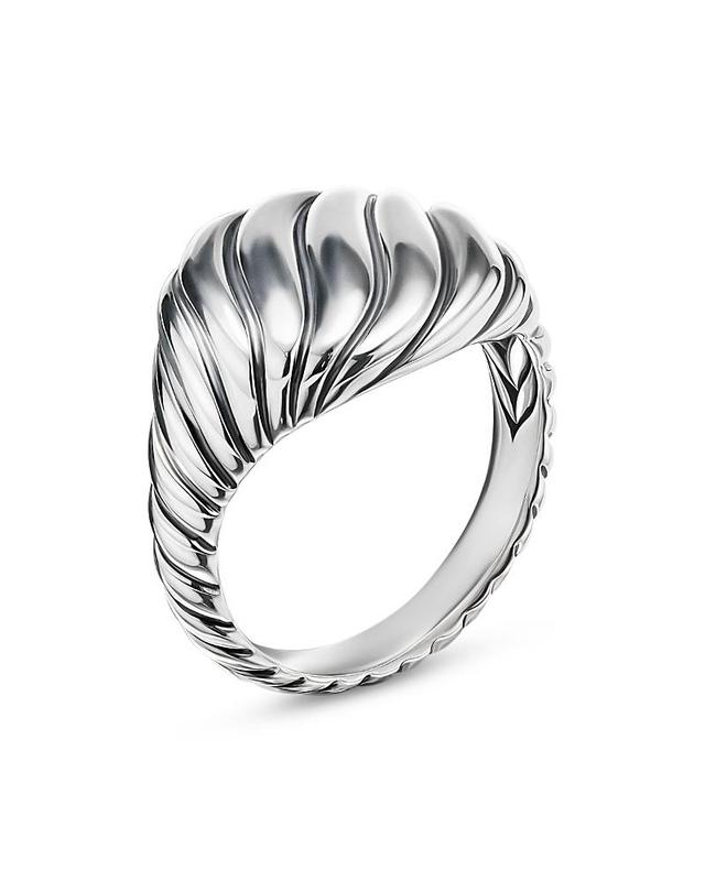 David Yurman Sterling Silver Sculpted Cable Pinky Ring Product Image