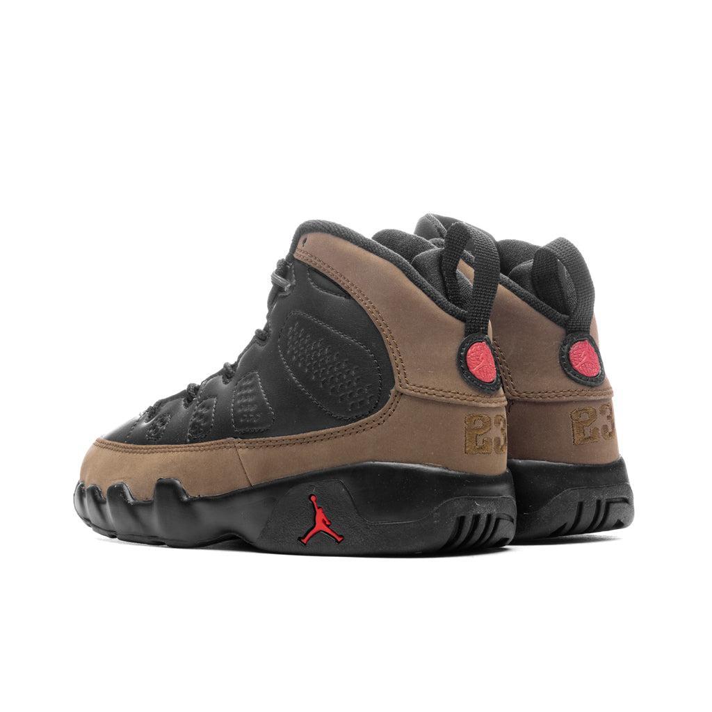 Jordan 9 Retro (PS) - Black/True Red/Light Olive Male Product Image