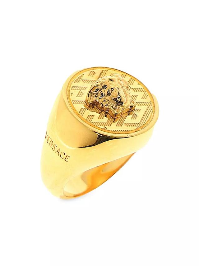 Medusa Goldtone Metal Ring Product Image