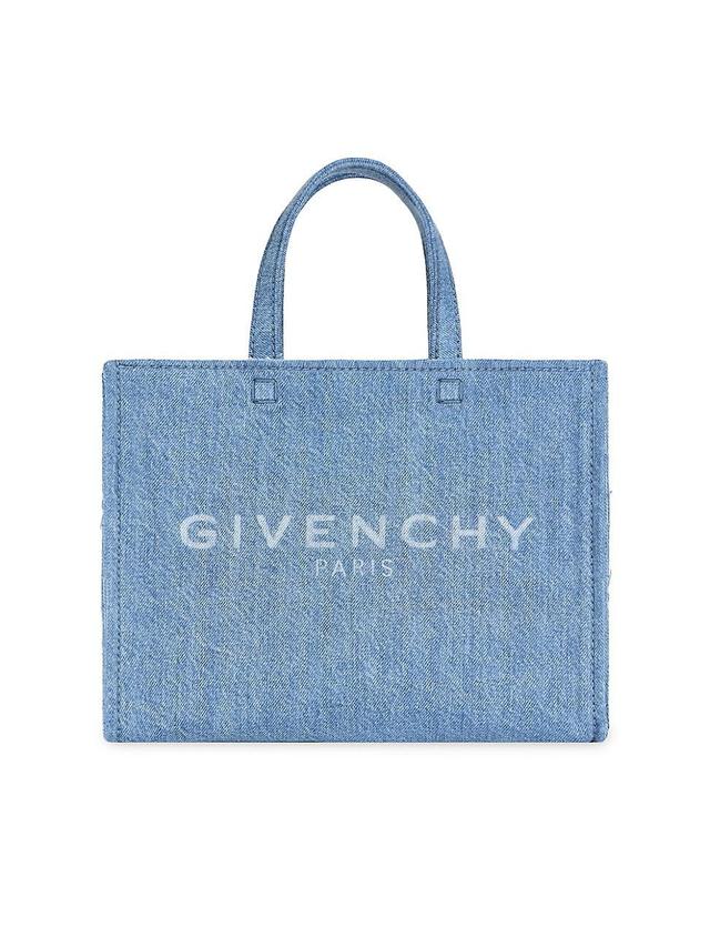 Womens Small G Tote Shopping Bag In Denim Product Image