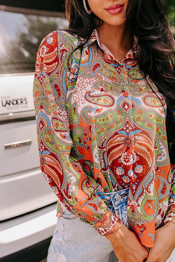 Playful Pursuits Paisley Button Up Product Image