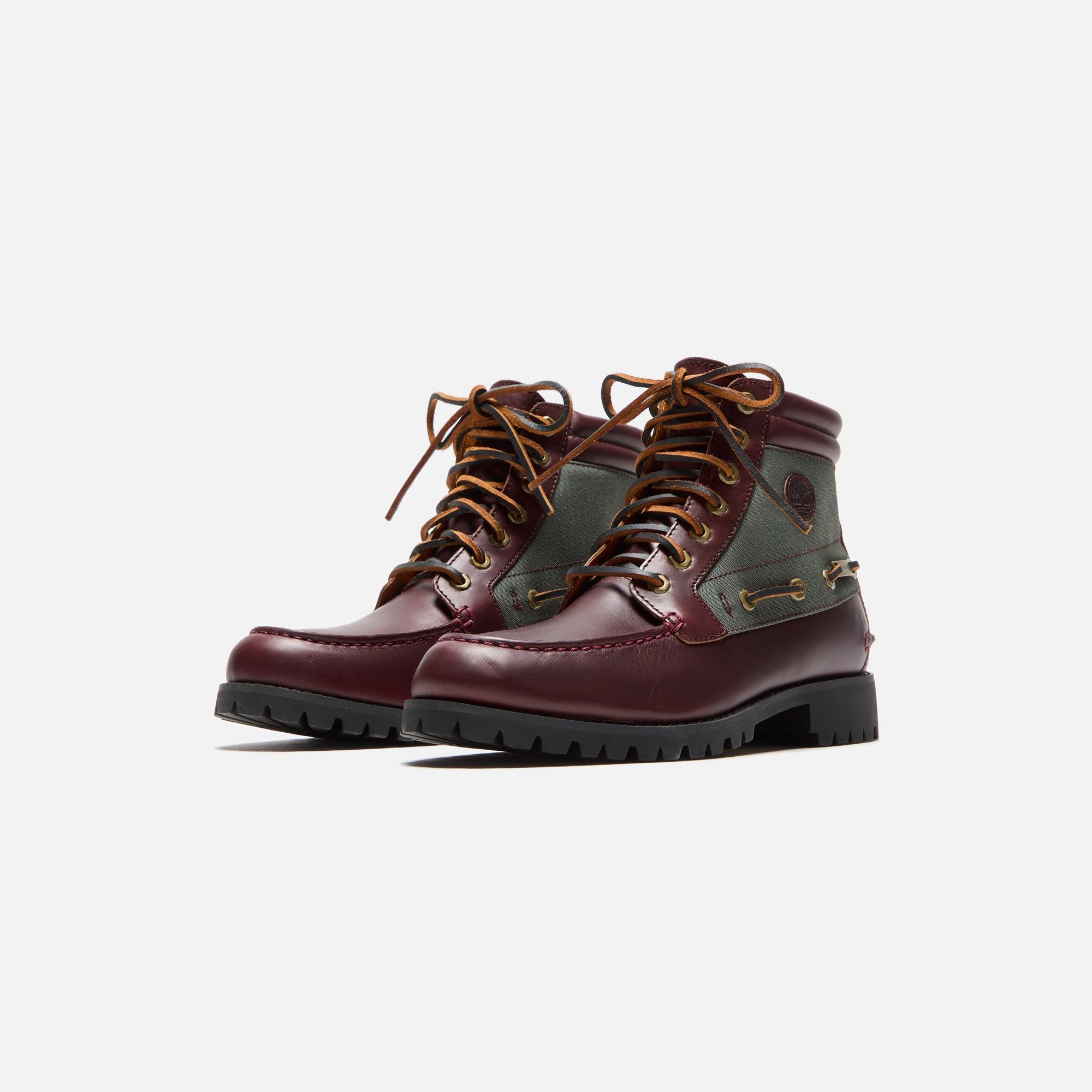 Timberland Britton Road 7-Eye Moc-Toe Lug Boot - Dark Red Full Grain Male Product Image