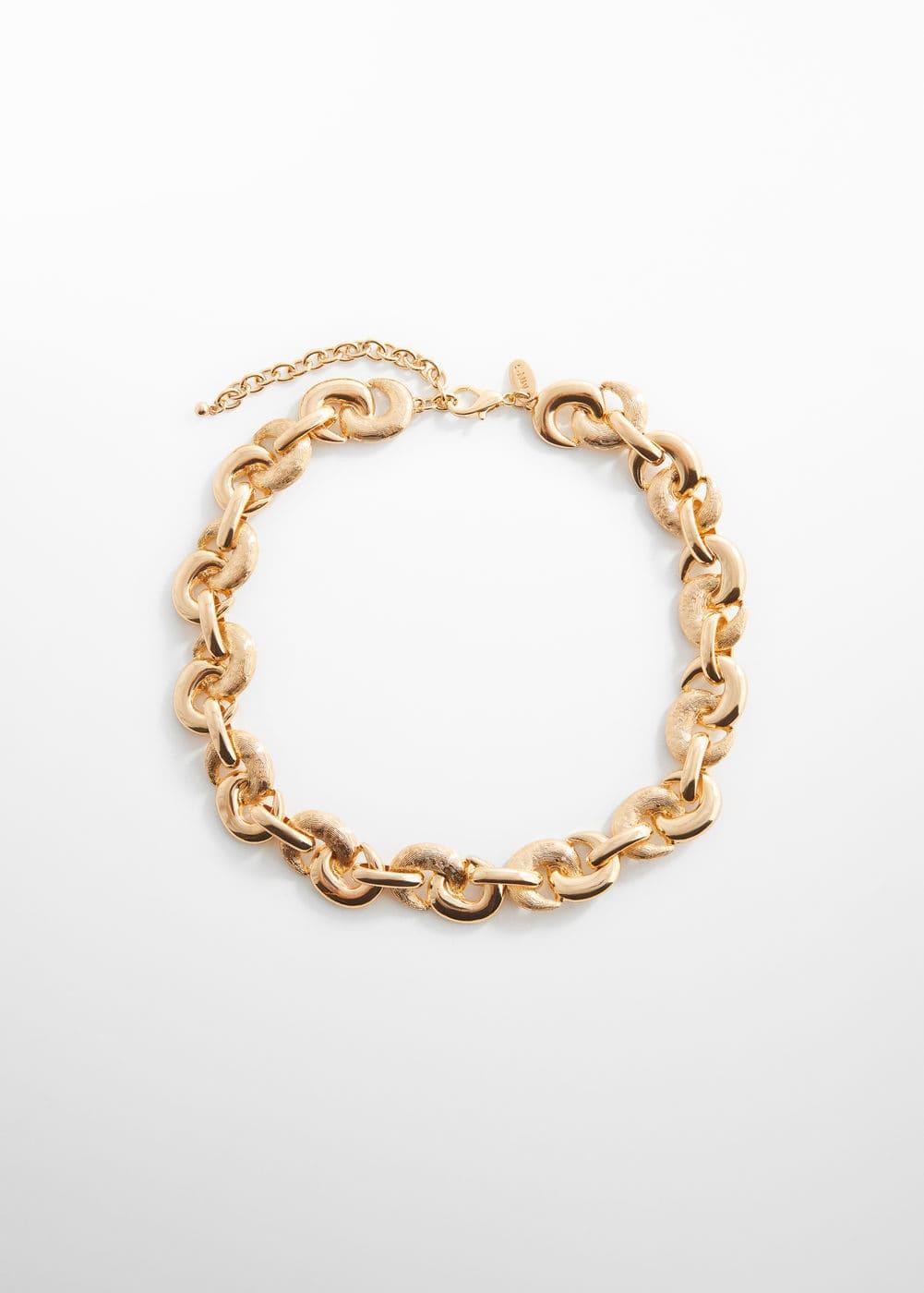 MANGO - Interwoven hoops necklace gold - One size - Women Product Image