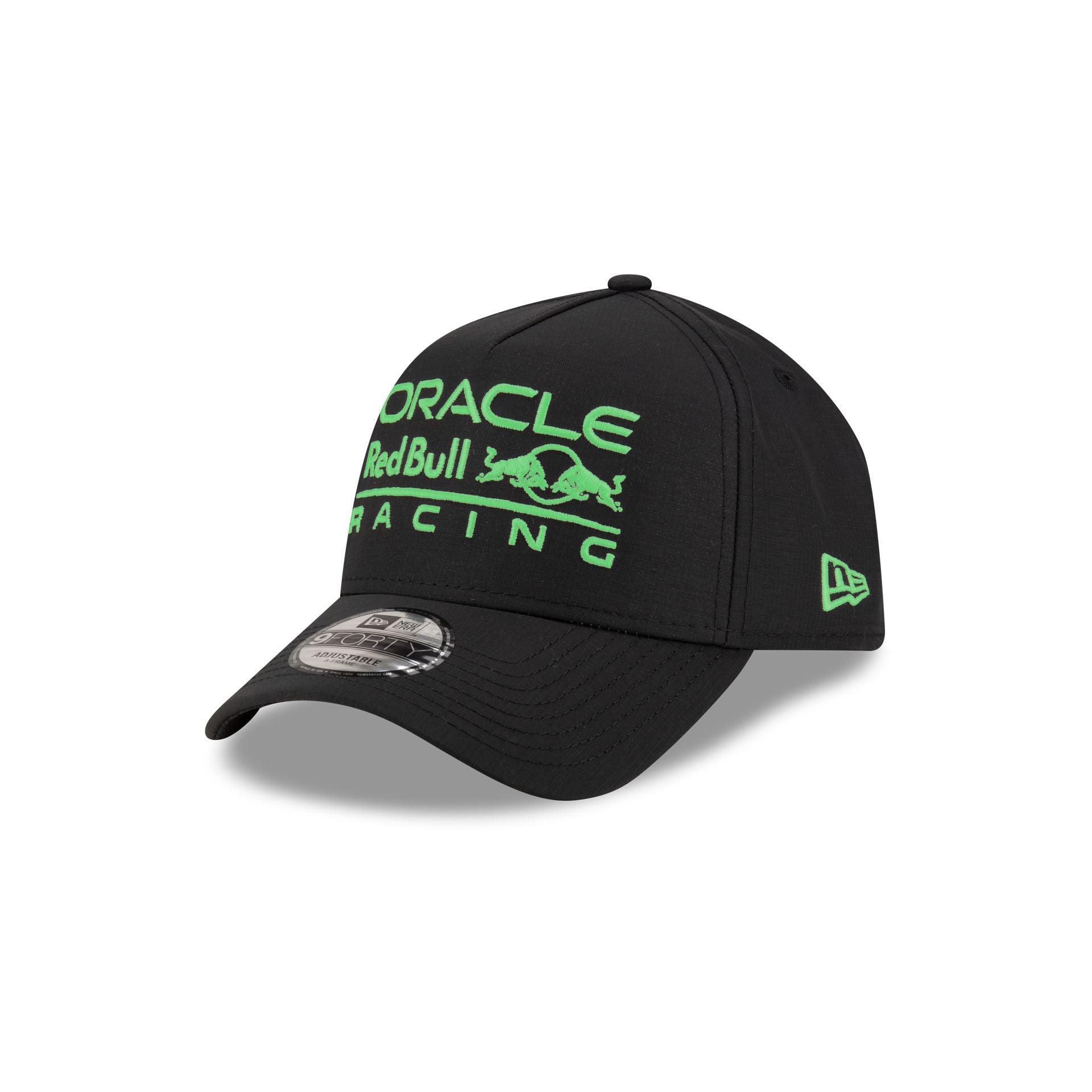 Oracle Red Bull Racing Race Essentials Black 9FORTY A-Frame Snapback Hat Male Product Image