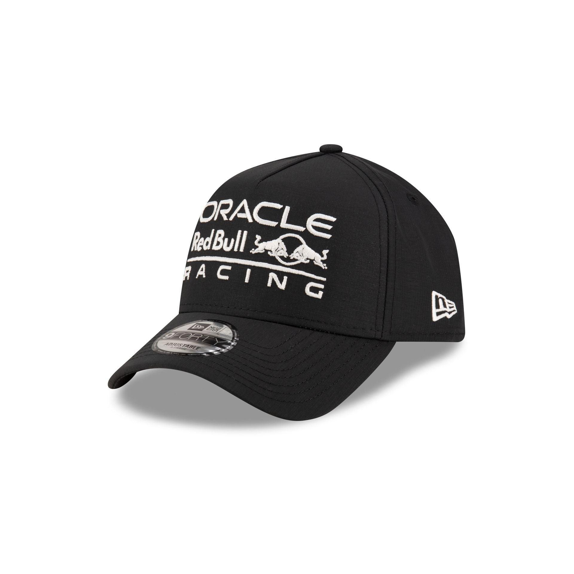 Oracle Red Bull Racing Race Essentials Black 9FORTY A-Frame Snapback Hat Male Product Image