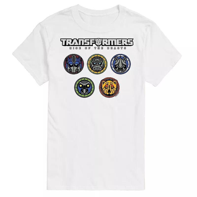 Mens Transformers Logo With Badges Graphic Tee Product Image