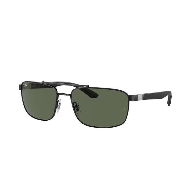 Mens Ray-Ban RB3737 60mm Polarized Rectangle Sunglasses Product Image