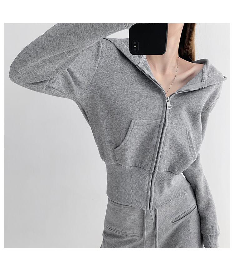 Full-Zip Hooded Pullover Jacket in 5 Colors Product Image