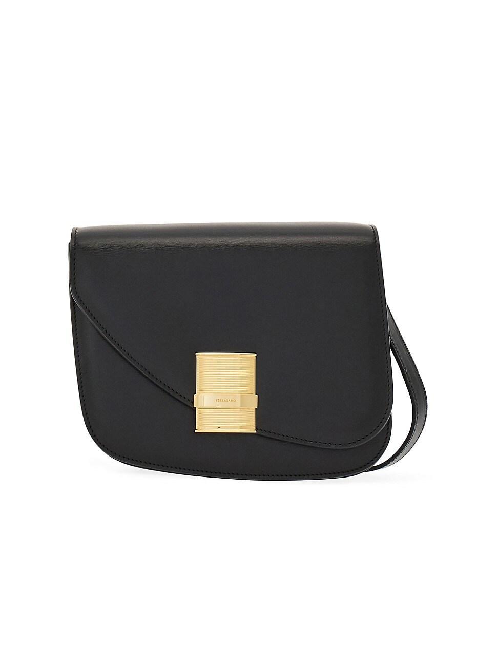 Ferragamo Fiamma Asymmetric Leather Crossbody Product Image