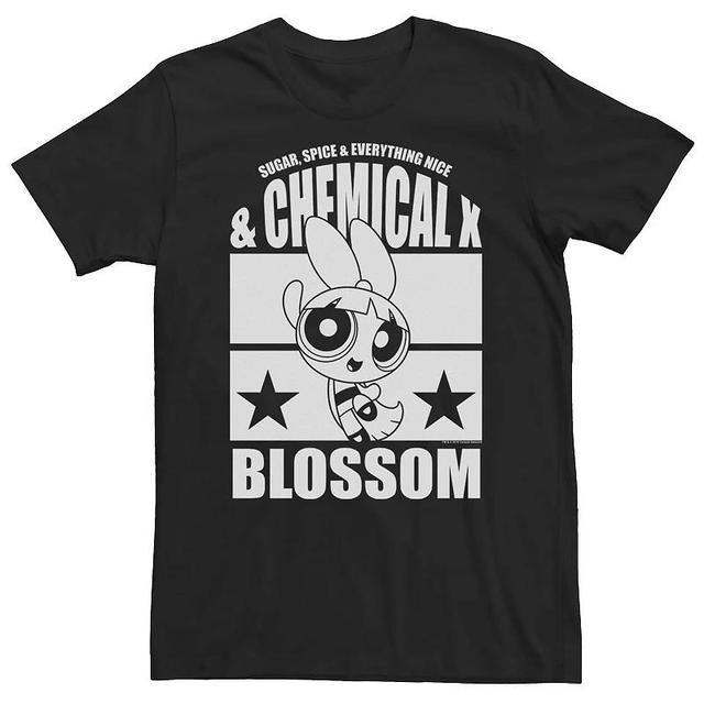 Big & Tall Cartoon Network The Powerpuff Girls Chemical X Blossom Tee, Mens Black Product Image