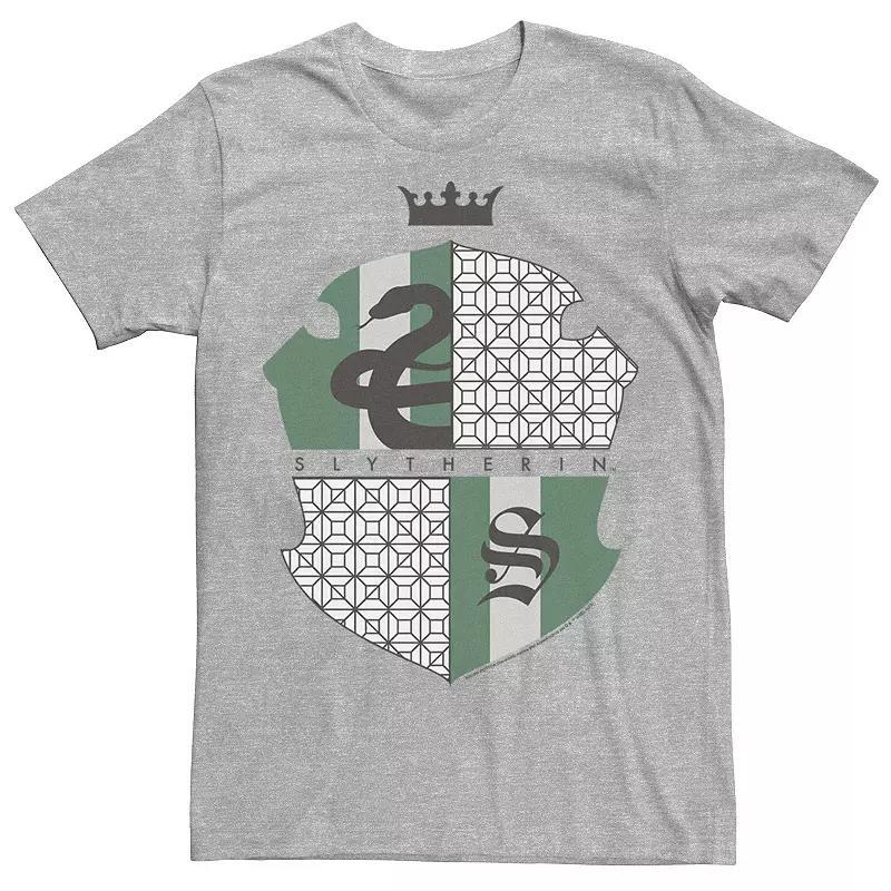 Mens Harry Potter Deathly Hallows 2 Slytherin Shield Tee, Mens Kelly Grey Product Image