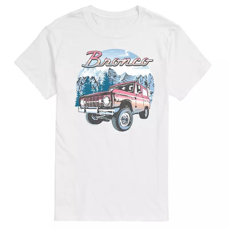 Big & Tall Ford Bronco Snowy Mountains Graphic Tee, Mens Product Image