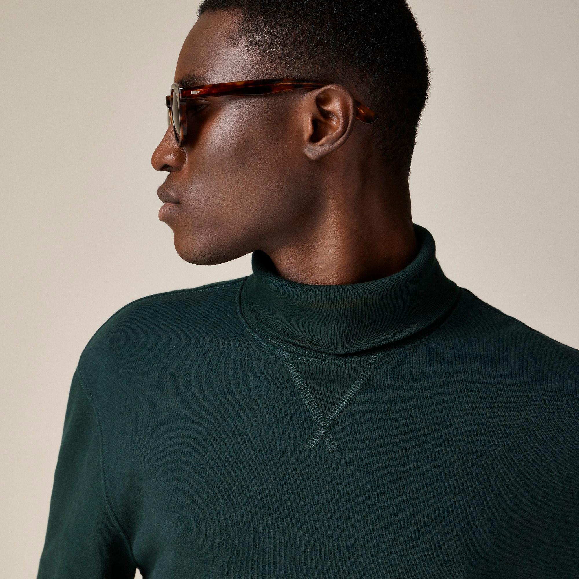 Relaxed lightweight french terry mockneck sweatshirt Product Image