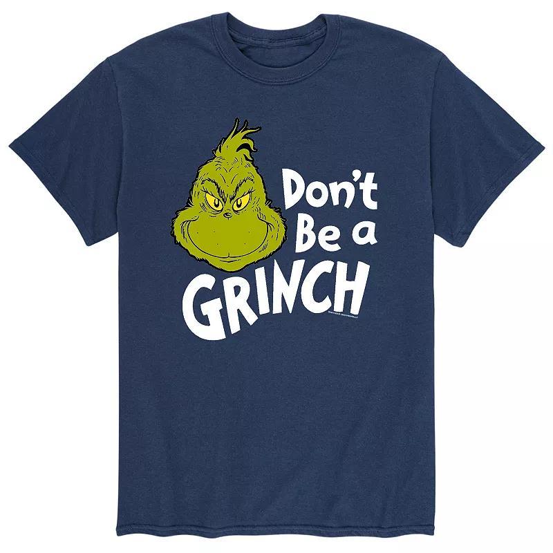 Mens Dr. Seuss The Grinch Dont Be Tee Blue Product Image