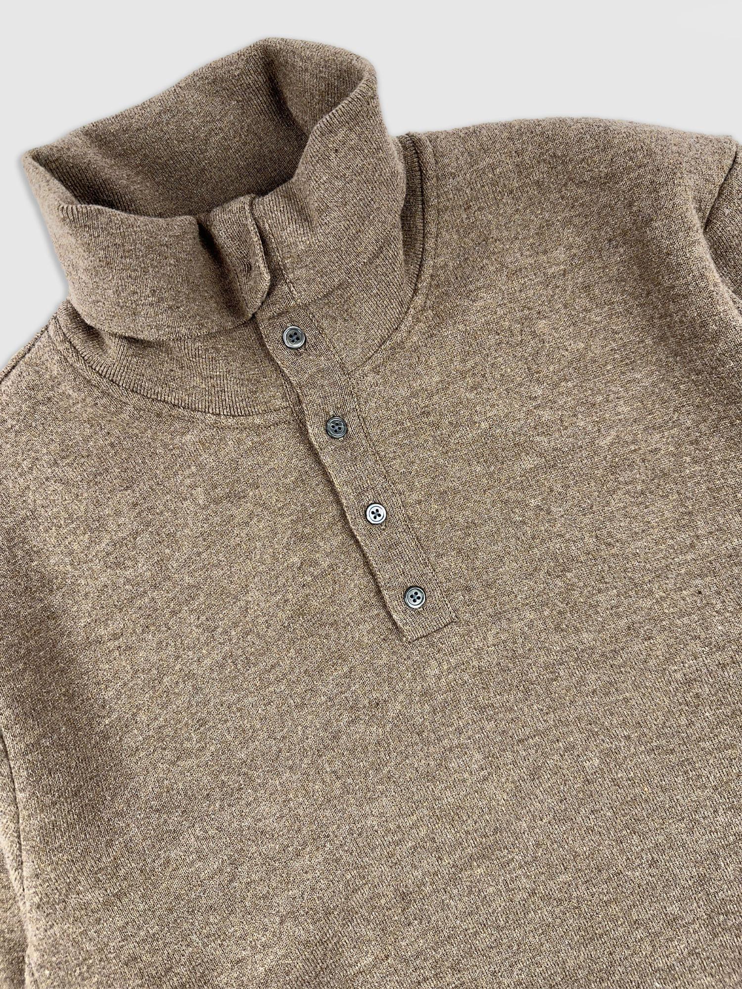 4-bar Funnel Neck Sweater In Brown Product Image