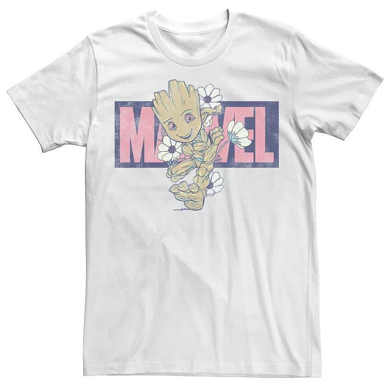 Mens Marvel Groot Running Floral Tee Product Image