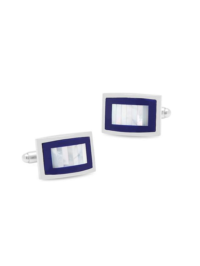 Mother-of-Pearl and Lapis Blue Key Cufflinks Product Image