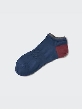 Mens Ribbed Short Socks Colorblock Navy US8-US11 UNIQLO US Product Image