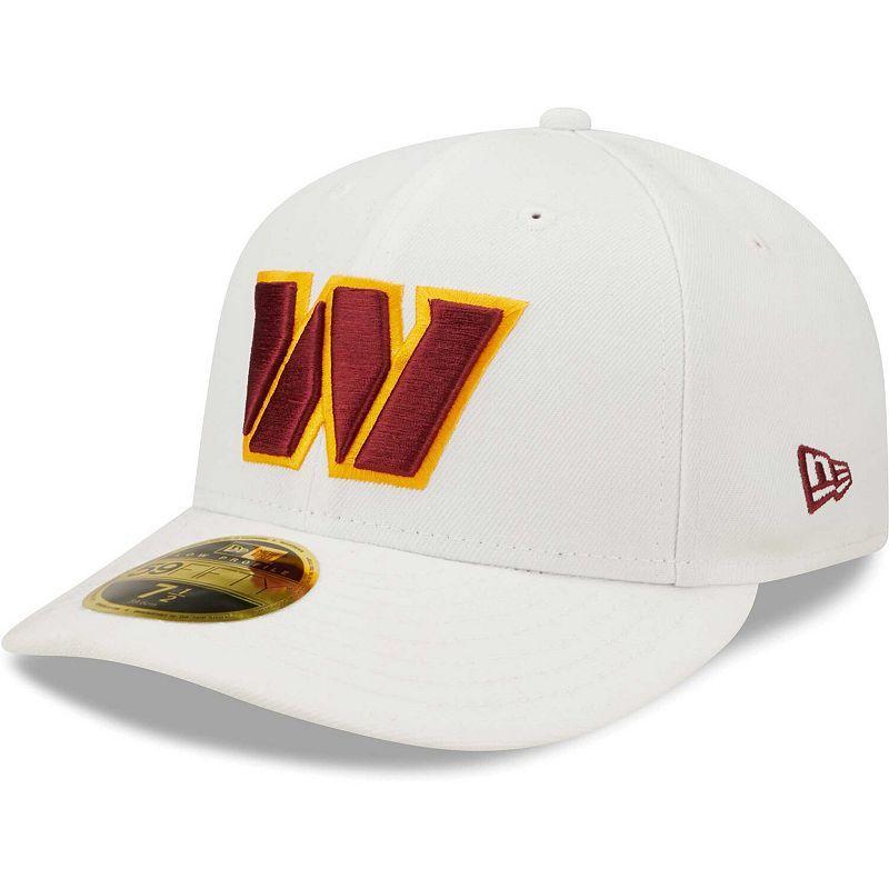 Mens New Era White Washington Commanders Omaha Low Profile 59FIFTY Fitted Hat Product Image