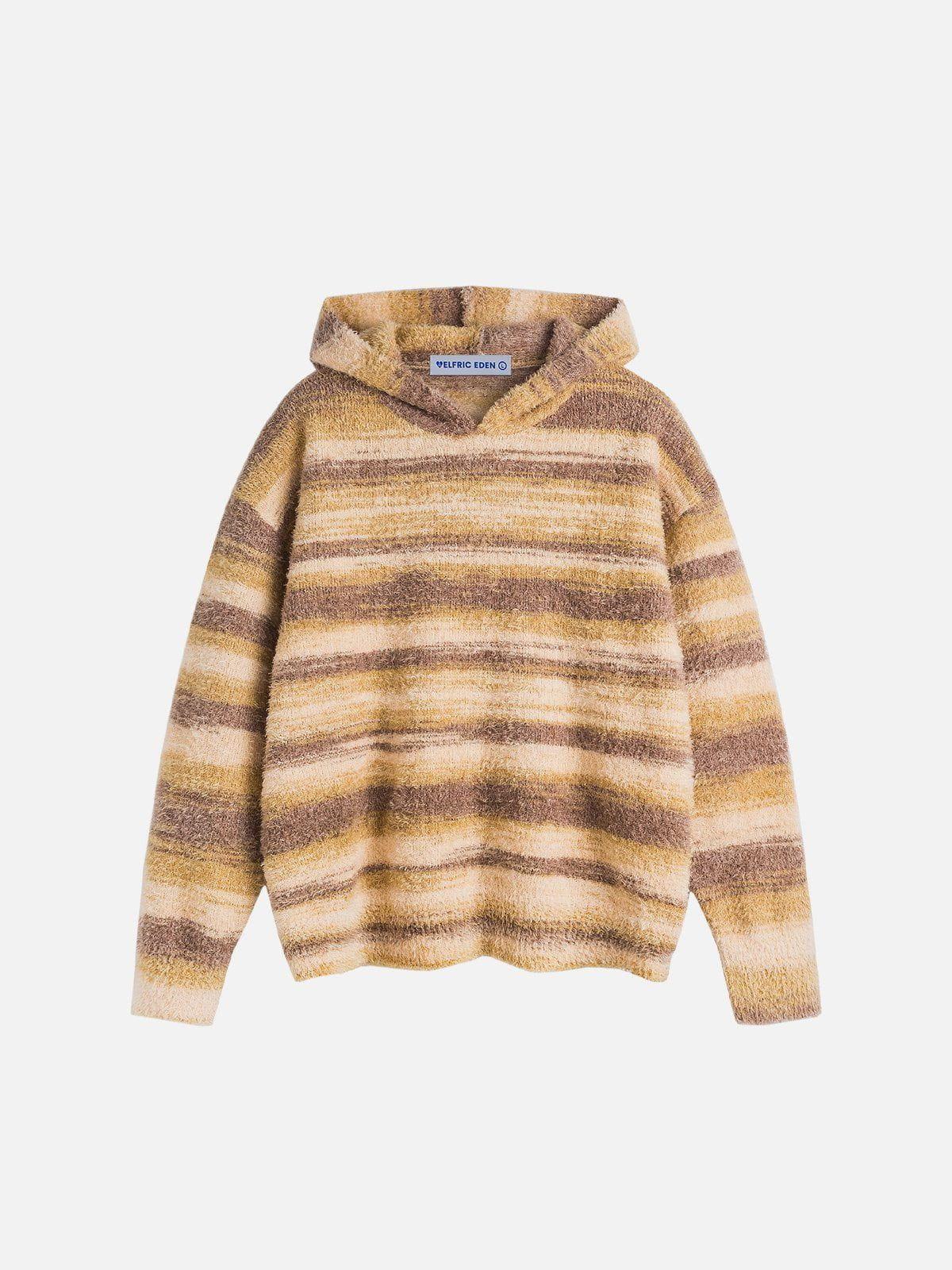 Aelfric Eden Gradient Stripe Knit Hoodie product image