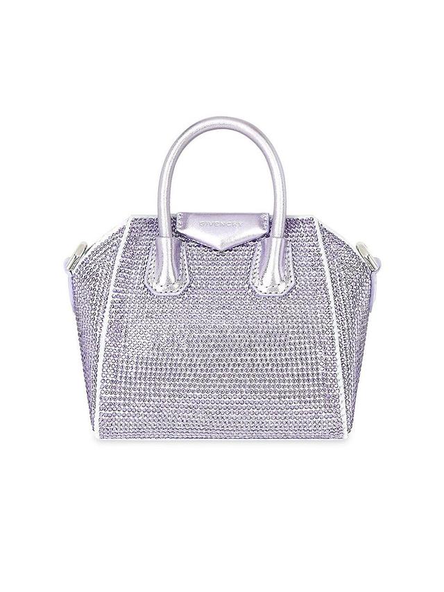 Womens Micro Antigona Bag in Satin with Strass Product Image