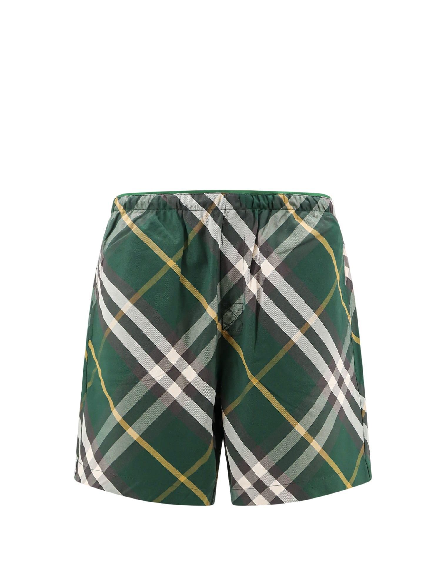 Checkered Twill Swim Shorts In Ivy Check Product Image