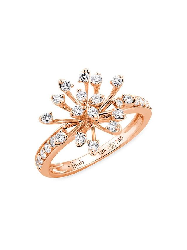 Womens Luminus 18K Pink Gold & Diamond Burst Ring Product Image