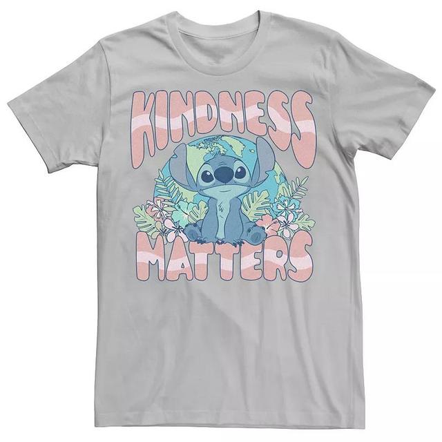 Disneys Lilo And Stitch Kindness Matters Floral Earth Mens Tee Product Image