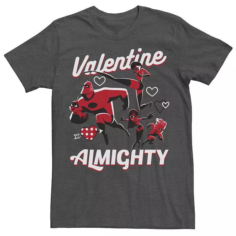 Disney / Pixars The Incredibles Mens Family Valentine Almighty Tee Grey Heather Product Image