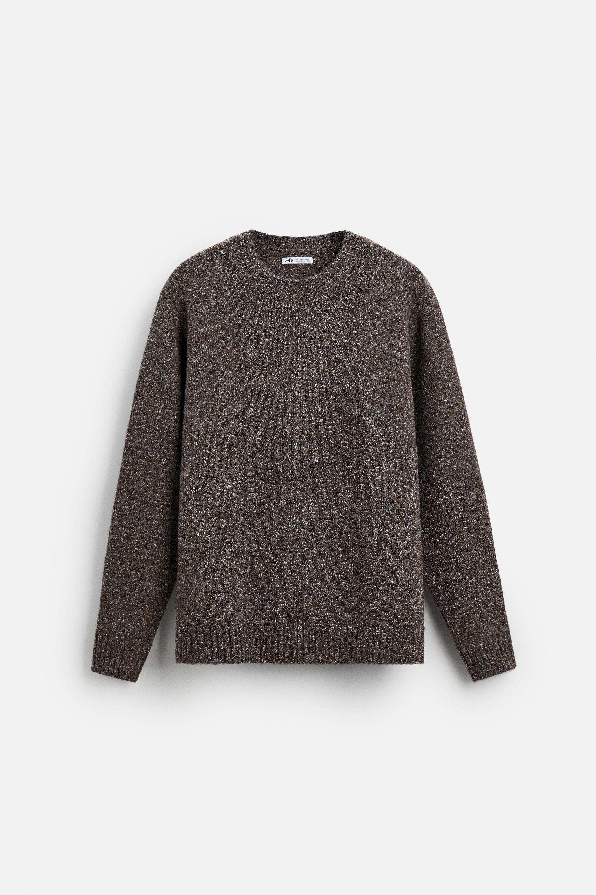 FLECKED KNIT STRUCTURED SWEATER Product Image