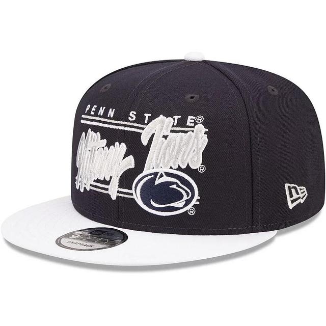 Mens New Era /White Penn State Nittany Lions Team Script 9FIFTY Snapback Hat, Blue Product Image