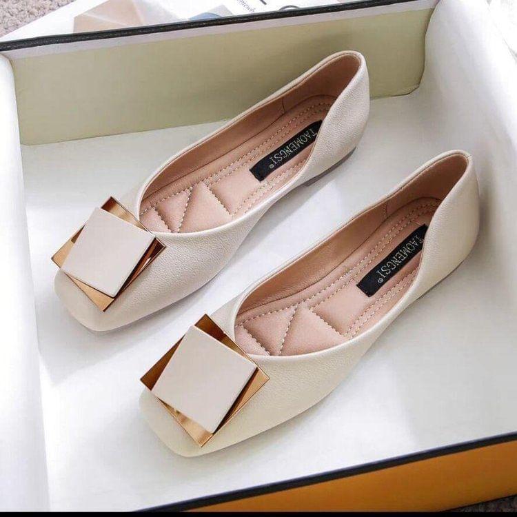 Square Accent D'Orsay Flats Product Image