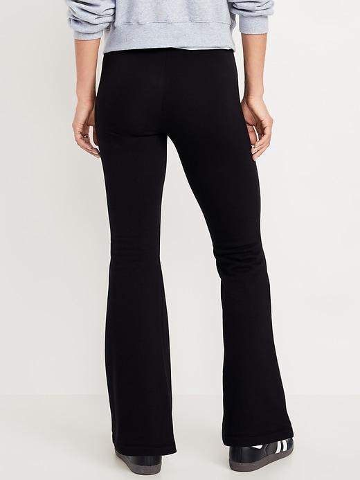 High-Waisted Fleece-Lined Flare Leggings Product Image