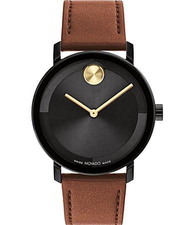 Men's Movado BoldÂ® Evolution Black IP Strap Watch with Textured Tonal Black Dial (Model: 3601123) Product Image