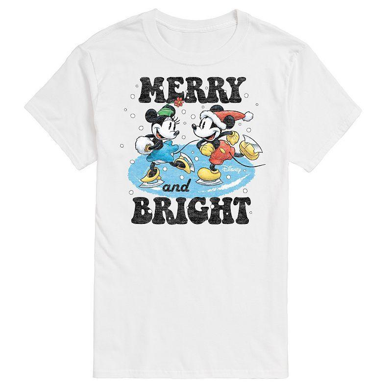 Disney Mens Merry And Bright Tee Yellow Product Image