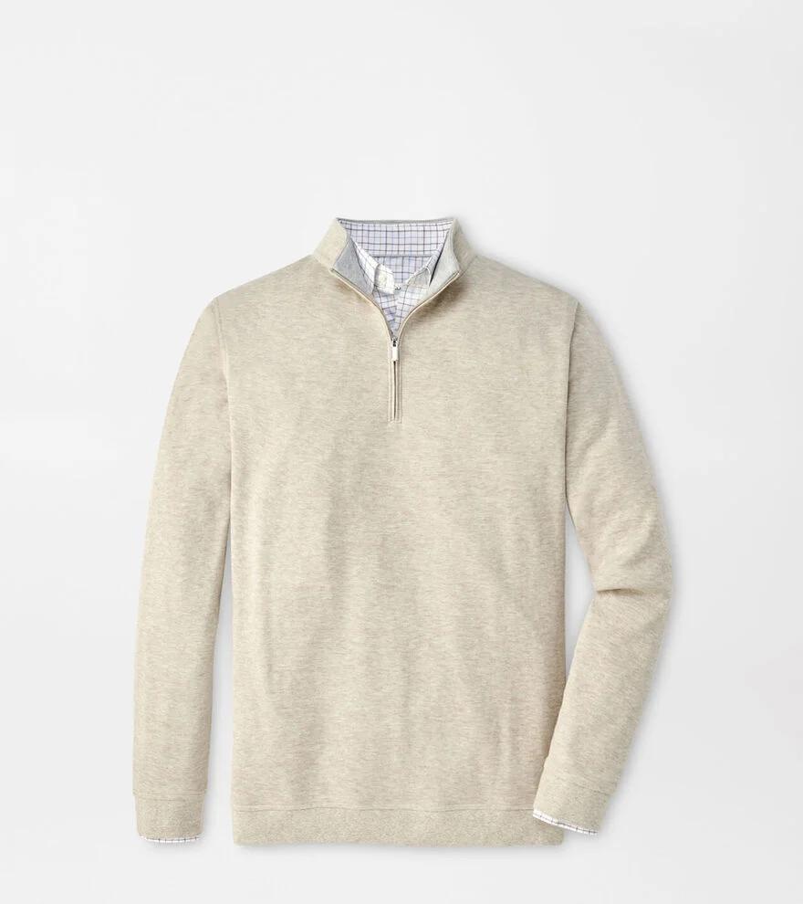 Peter Millar Mens Crown Comfort Pullover | Color: Stone | Size: M Product Image