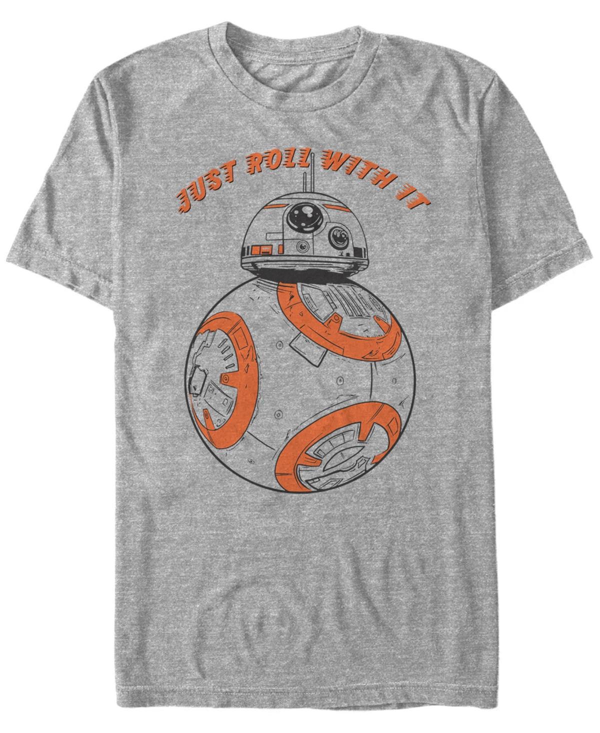 Mens Star Wars BB-8 Just Roll With It Tee Med Grey Product Image