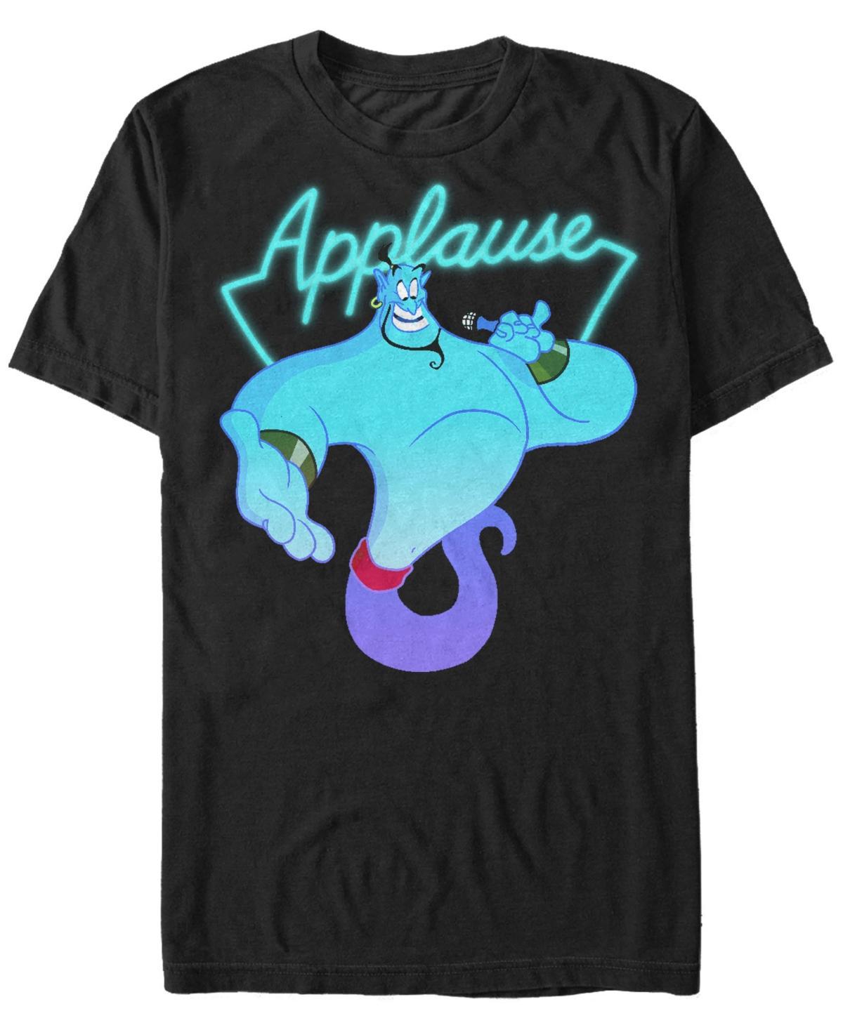 Disney Mens Aladdin Genie Applause Neon Light Short Sleeve T-Shirt Product Image