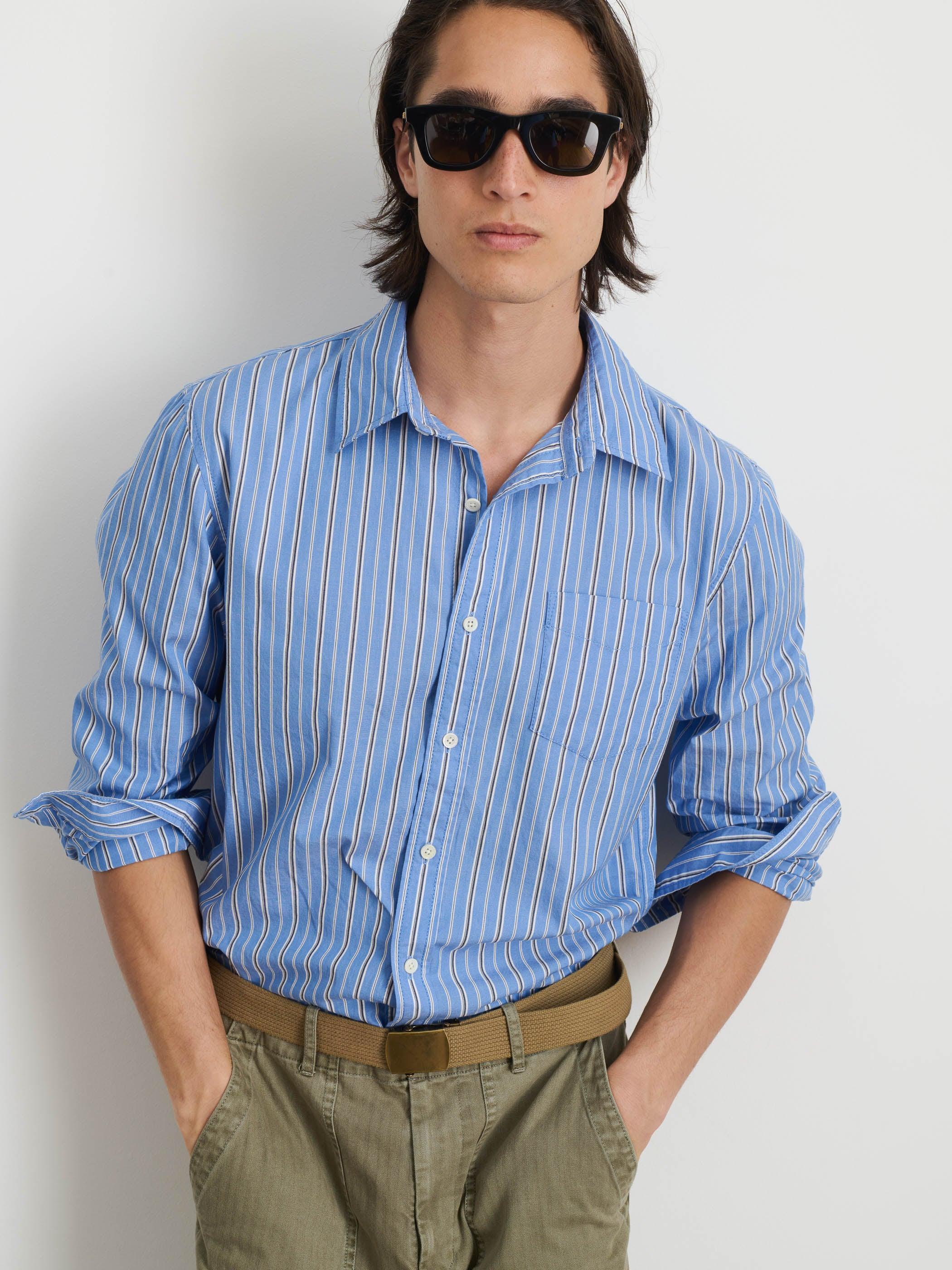 Mill Shirt In Ticking Stripe Male Product Image