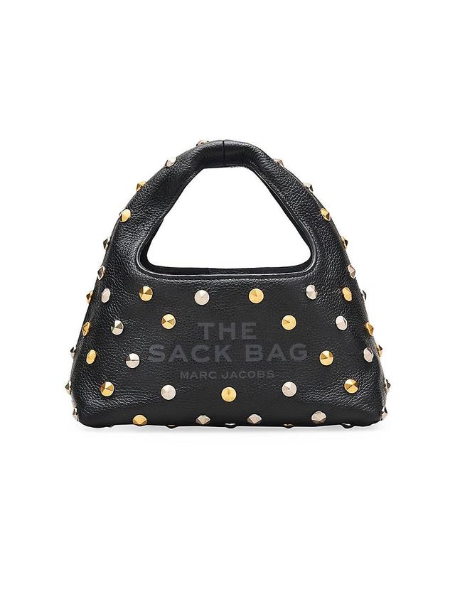 Womens The Glam Studs Leather Mini Sack Bag Product Image