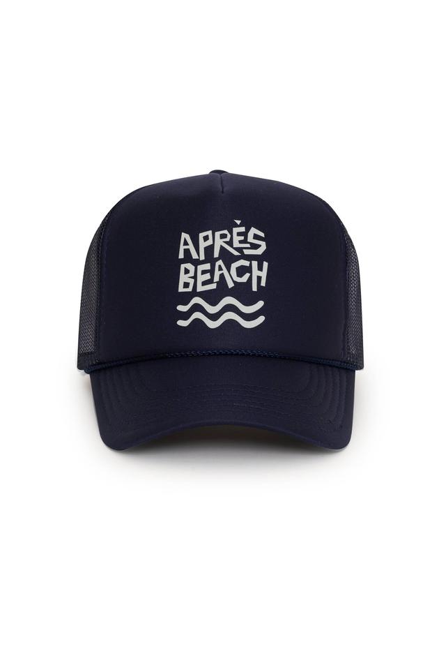 Apres Beach Trucker Hat Navy Product Image