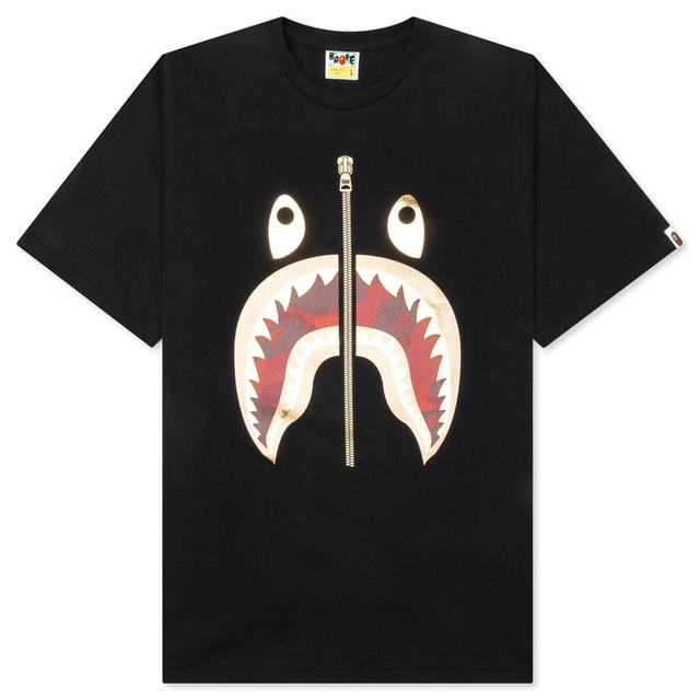 Color Camo Shark Tee - Black/Red Male Product Image