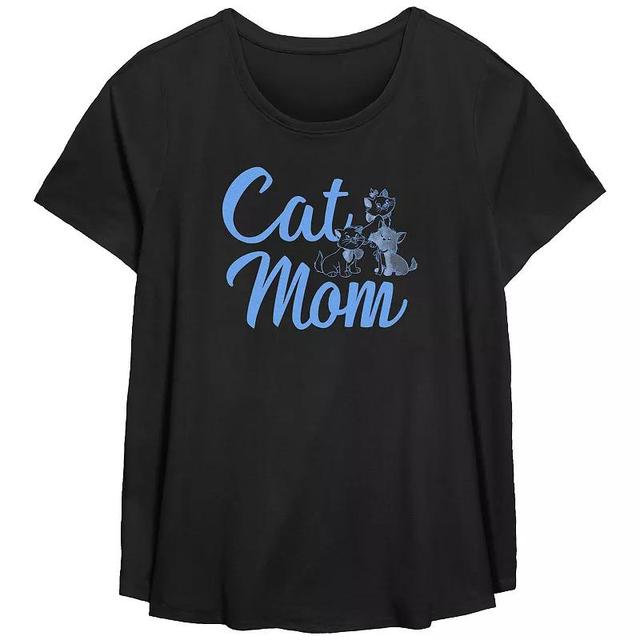 Disneys The Aristocats Plus Size Cat Mom Scoop Hem Flowy Graphic Tee, Womens Product Image