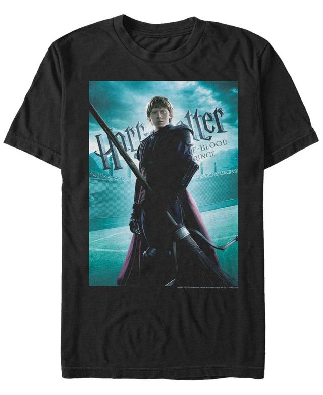 Mens Harry Potter Half-Blood Prince Ron Weasley Poster Graphic Tee Product Image